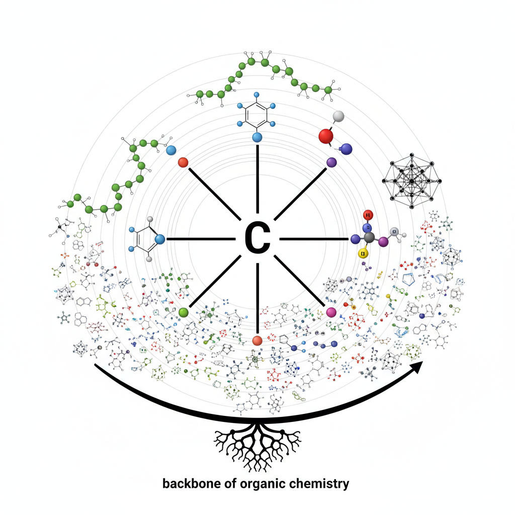 Carbon as the core of organic chemistry
